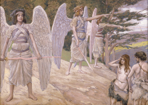 James_Jacques_Joseph_Tissot_-_Adam_and_Eve_Driven_From_Paradise Poster Canvas Mo