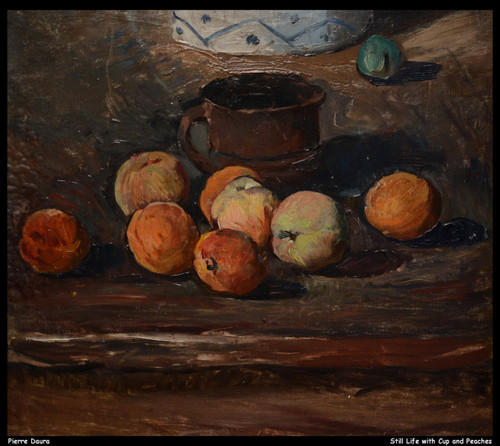 pierre-daura---still-life-with-cup-and-peaches--jpb_15013565284_o(1) Poster Canv