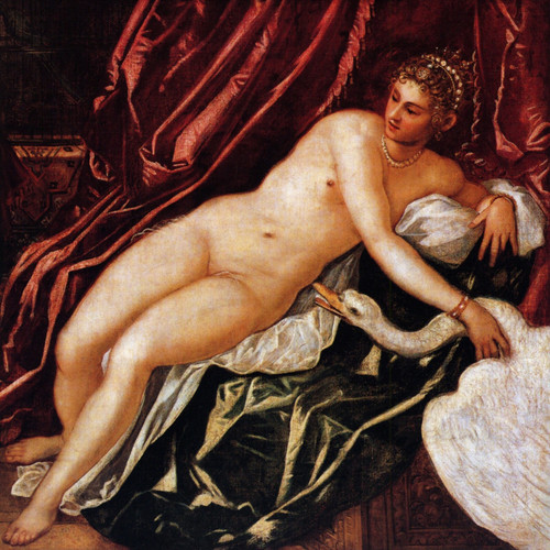 Tintoretto_Leda_and_the_swan Poster Canvas Movie Film Print A0 A1 A2 A3 A4 A5 A6
