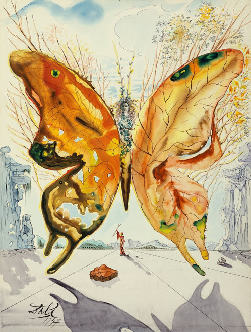 Salvador Dali (1904-1989). Venus Butterfly, 1947 Poster Canvas Movie Film Print