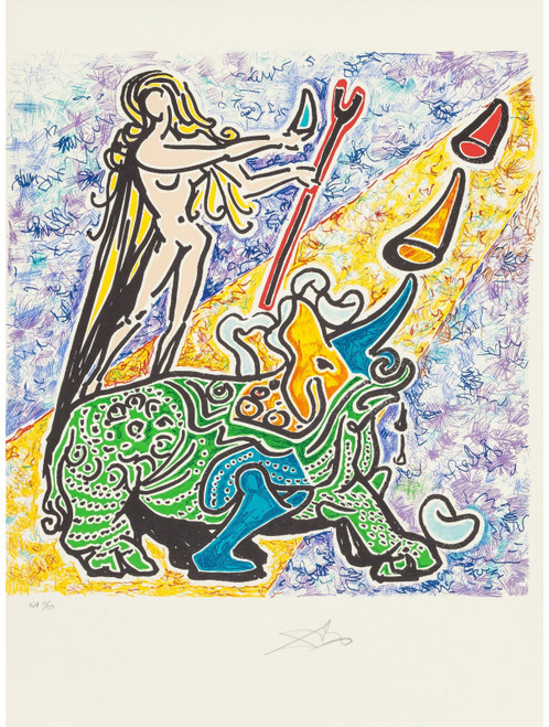 Salvador Dalí - Le vierge et le rhinoceros La Jungle Humaine 1976 Picture 3 Pos