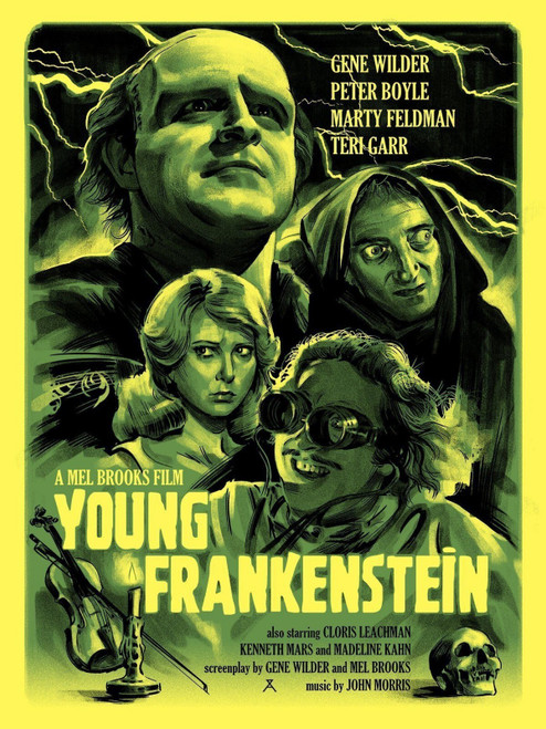 young frankenstein 5 Poster Canvas Movie Film Print A0 A1 A2 A3 A4 A5 A6 Art Wal