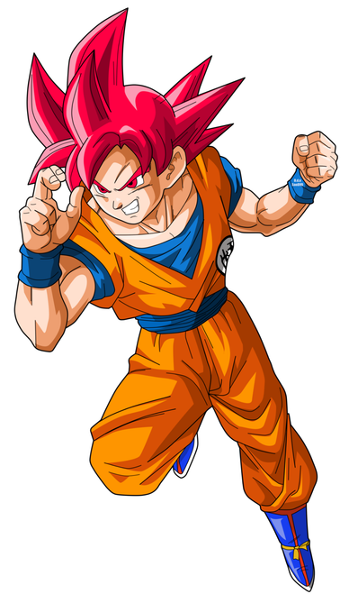 goku_supersaiyajin_god_by_saodvd-d9a5wu9 (2) Poster Canvas Movie Film Print A0 A