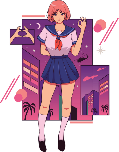 Anime Japanese 8 Fun Gift Poster Canvas Print A0 A1 A2 A3 A4 A5 A6 Art Wall Deco