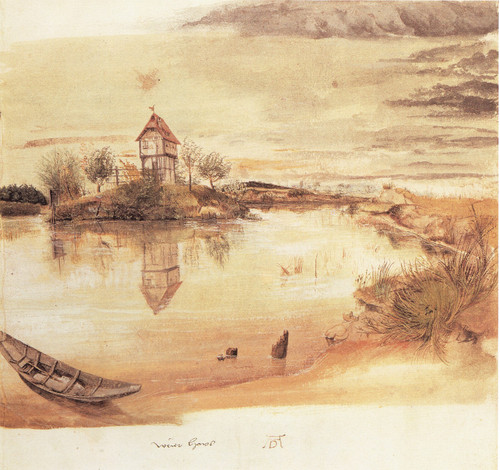 Durer- House by a Pond- 1496 Poster Canvas Movie Film Print A0 A1 A2 A3 A4 A5 A6