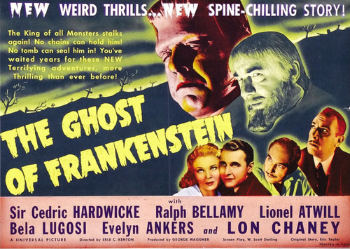 Ghost Of Frankenstein 04 Poster Canvas Movie Film Print A0 A1 A2 A3 A4 A5 A6 Art