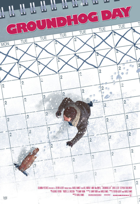 GROUNDHOG DAY (1993) 3 Poster Canvas Movie Film Print A0 A1 A2 A3 A4 A5 A6 Art W