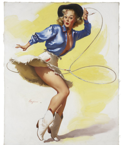 Gil Elvgren - Pinup Girl - On Her Toes 1954 Poster Canvas Movie Film Print A0 A1