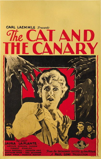 Cat And Canary 1927 01 Poster Canvas Movie Film Print A0 A1 A2 A3 A4 A5 A6 Art W
