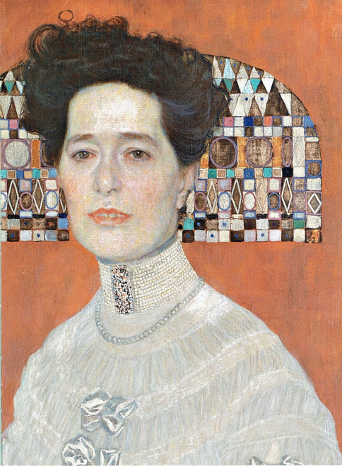 Gustav Klimt - Detail of portrait of Fritza Ridler 1906 Poster Canvas Movie Film