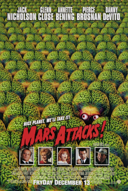 free-movie-film-poster-mars_attacks Poster Canvas Movie Film Print A0 A1 A2 A3 A