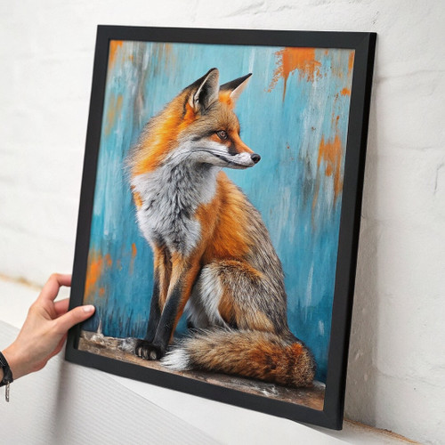 Fox Wall Art Abstract Painting Of A Fox Animal Print Artwork Fox Gift For Her Po