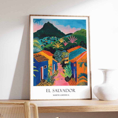 1_El Salvador poster, Central America poster, Mayan ruins poster, Salvadorian cu
