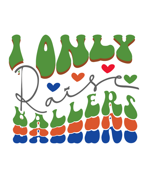 I Only Raise Ballers Poster Text for you Canvas Print A0 A1 A2 A3 A4 A5 A6 Art W