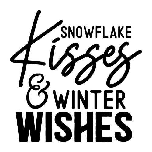 Snowflake Kisses & Winter Wishes-01 Poster Personalized Canvas Movie Film Print