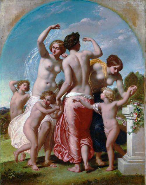William Edward Frost - The Three Graces 1856 Poster Canvas Movie Film Print A0 A