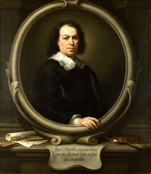 MURILLO, Bartolome Esteban - Self-Portrait Poster Canvas Movie Film Print A0 A1