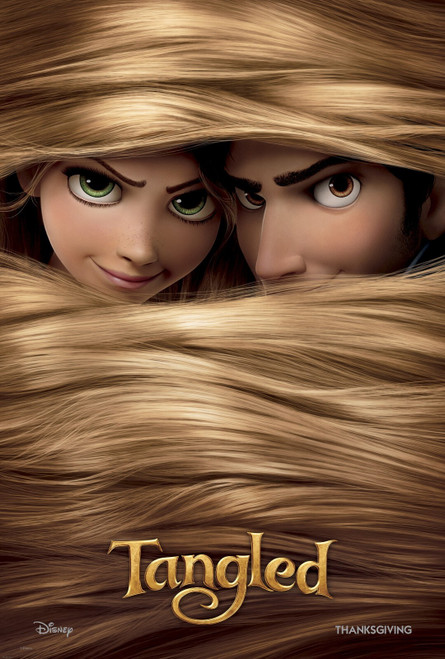 Tangled (2010)_1 Poster Canvas Movie Film Print A0 A1 A2 A3 A4 A5 A6 Art Wall De