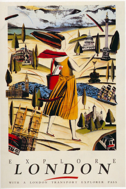 1986-Explore London Poster Canvas Movie Film Print A0 A1 A2 A3 A4 A5 A6 Art Wall