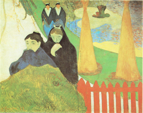 Paul Gauguin- woman from Arle in the Public Garden the Mistral, 1888 Poster Canv