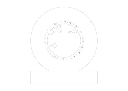 Paper Circle Astronaut-04 Poster Canvas Movie Film Print A0 A1 A2 A3 A4 A5 A6 Ar