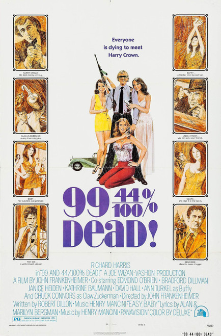 99 and 44_100_ Dead (1974)_2 Movie Film Poster Canvas iconic design