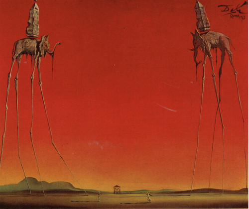 Salvador Dali - Elephants Version 4 Poster Canvas Movie Film Print A0 A1 A2 A3 A
