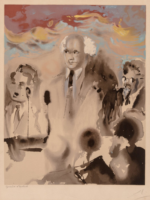 Salvador Dali (1904-1989). A Moment in History, from Aliyah, 1968. Poster Canvas