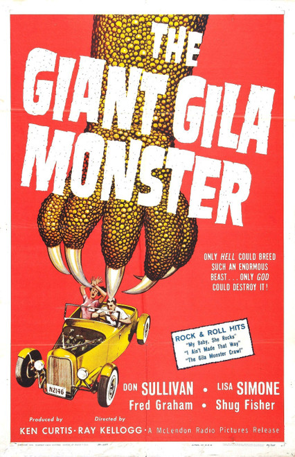 Giant Gila Monster 01 Poster Canvas Movie Film Print A0 A1 A2 A3 A4 A5 A6 Art Wa