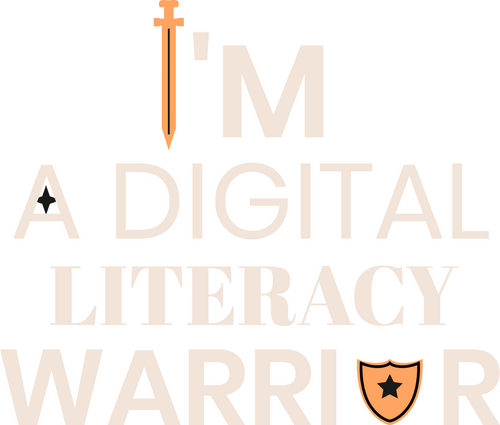 Im a Digital Literacy Warrior Poster Canvas Movie Film Print A0 A1 A2 A3 A4 A5 A