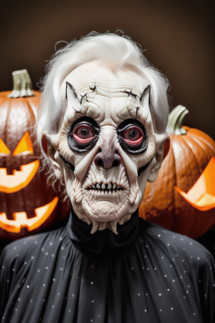Creepy Halloween Lady (16) Poster Canvas Print Art Painting Decor Reprint wall A