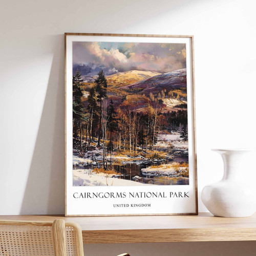 1_Cairngorms National Park Poster, Home Decor, British Wall Art, United Kingdom