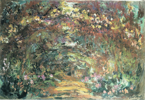 Monet- The Rose-Trellises, Giverny (2) Poster Canvas Movie Film Print A0 A1 A2 A