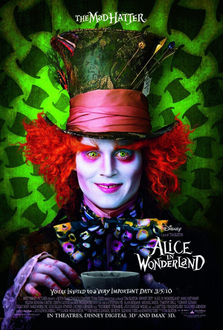 Alice in Wonderland (2010)_1 Movie Film Poster Canvas iconic design