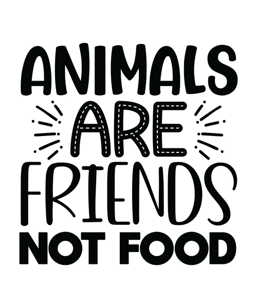 Animals Are Friends Not Food-01 Poster Canvas Movie Film Print A0 A1 A2 A3 A4 A5
