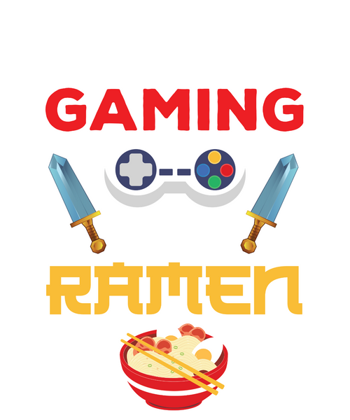 28. I Love Gaming & Ramen (2) Poster Canvas Movie Film Print A0 A1 A2 A3 A4 A5 A