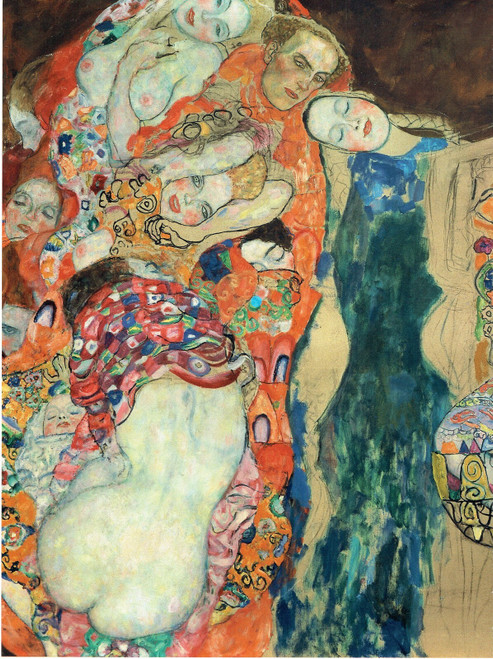 Detail of The Bride- Klimt 1917-18 Art Gallery Poster Canvas Print Wall Decorati