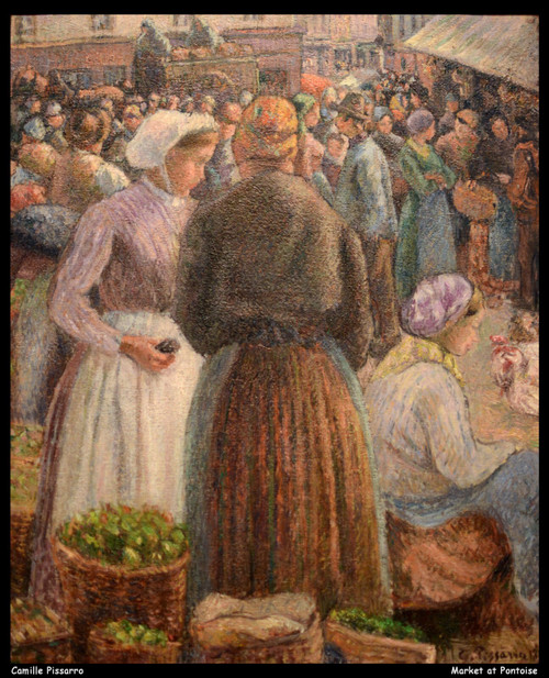 camille-pissarro---market-at-pontoise--jpb_15366907217_o(1) Poster Canvas Movie