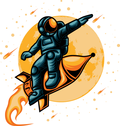 215. Astronaut to the moon (2) Fun Gift Poster Canvas Print A0 A1 A2 A3 A4 A5 A6