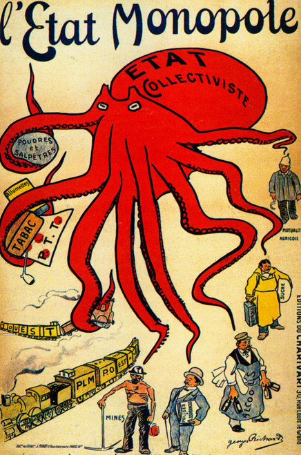 1920-1930 L'Etat Monopole, Post Art Gallery Poster Canvas Print Wall Decoration