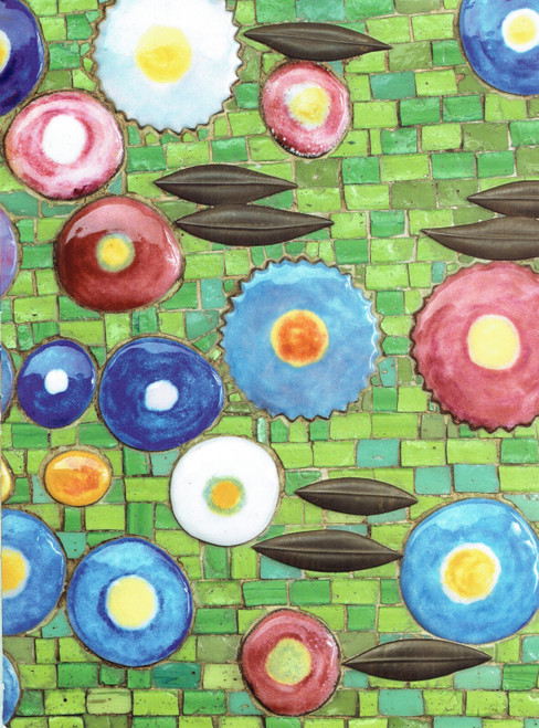 Detail of left -hand mosaic wall-Klimt 1909-11 p7 Art Gallery Poster Canvas Prin