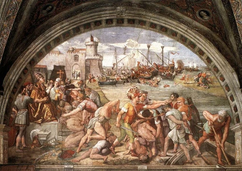 Raphael_The_Battle_of_Ostia Poster Canvas Movie Film Print A0 A1 A2 A3 A4 A5 A6