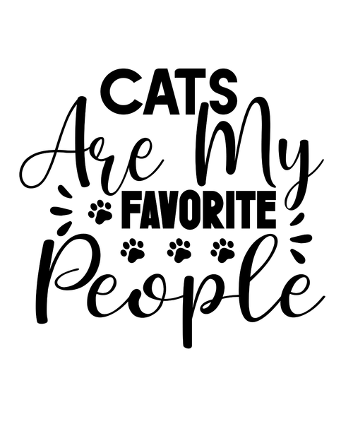 Cats Are My Favorite People1-01 (2) Poster Canvas Movie Film Print A0 A1 A2 A3 A