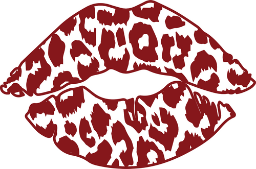 Leopard Red Lip Poster Canvas Movie Film Print A0 A1 A2 A3 A4 A5 A6 Art Wall Dec