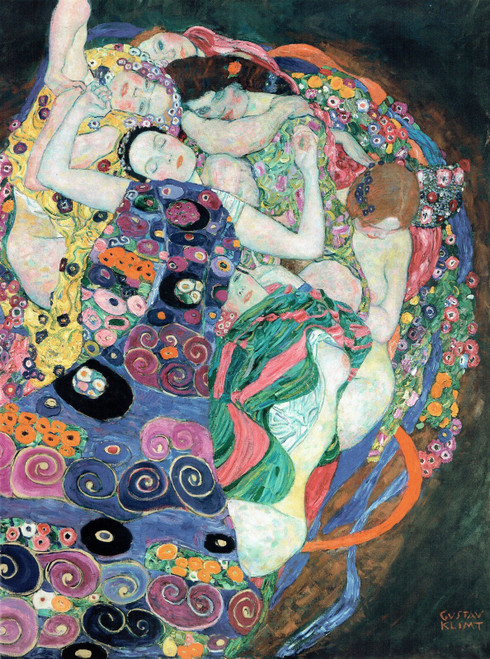 Detail of The Virgins -Klimt 1913 Art Gallery Poster Canvas Print Wall Decoratio