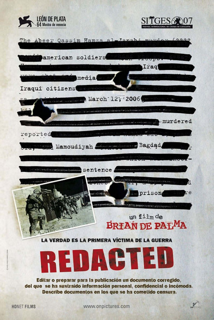 Redacted (2007)_2 Poster Canvas Movie Film Print A0 A1 A2 A3 A4 A5 A6 Art Wall D