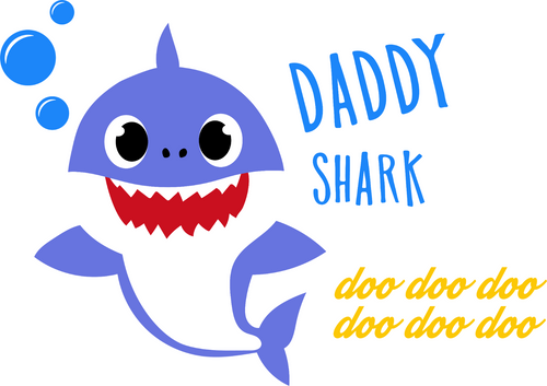 Daddy Shark Custom Made Poster Canvas Print A0 A1 A2 A3 A4 A5 A6 Art Wall Decora