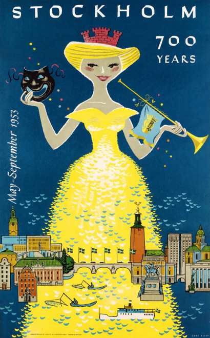 50323299681_BLIXT, Curt (1912-2010). Stockholm, 700 Years, 1953.-artofuniverse0