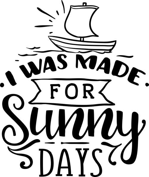 I was made for sunny days Poster Canvas Movie Film Print A0 A1 A2 A3 A4 A5 A6 Ar