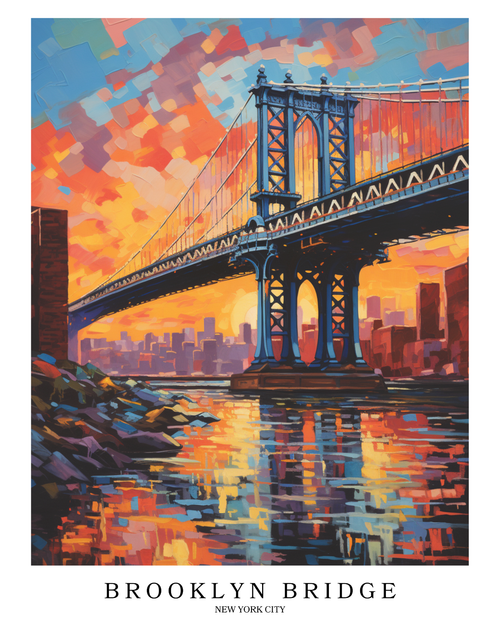 brooklyn bridge(1) Poster Canvas Travel Holiday Trip Print Turism A0 A1 A2 A3 A4